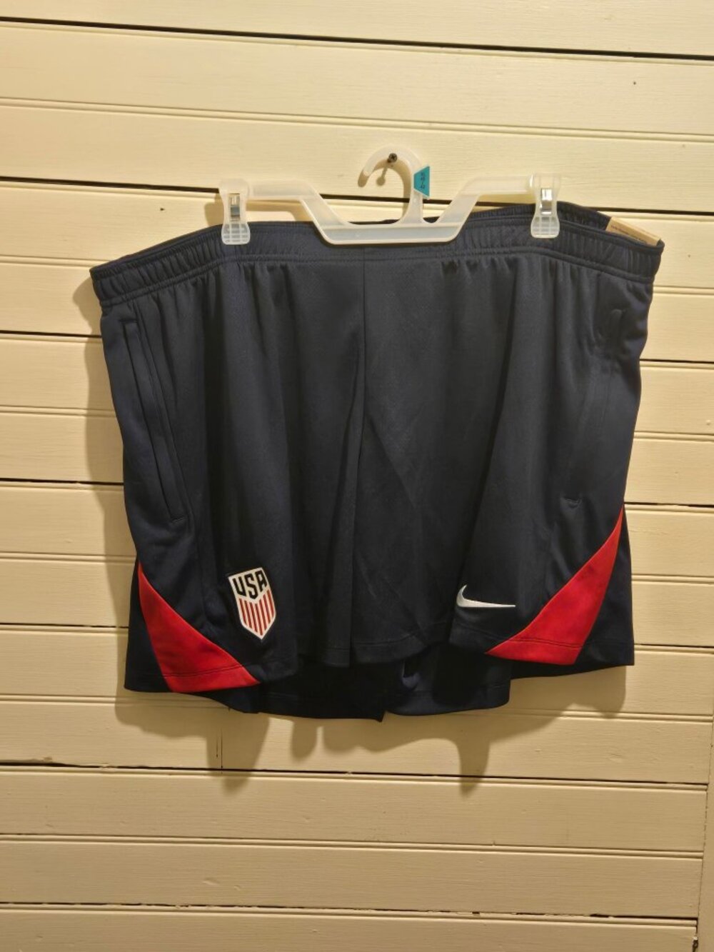 Nike Shorts Womens XXL Navy Dri-FIT USA Soccer Standard Fit Athletic Performance